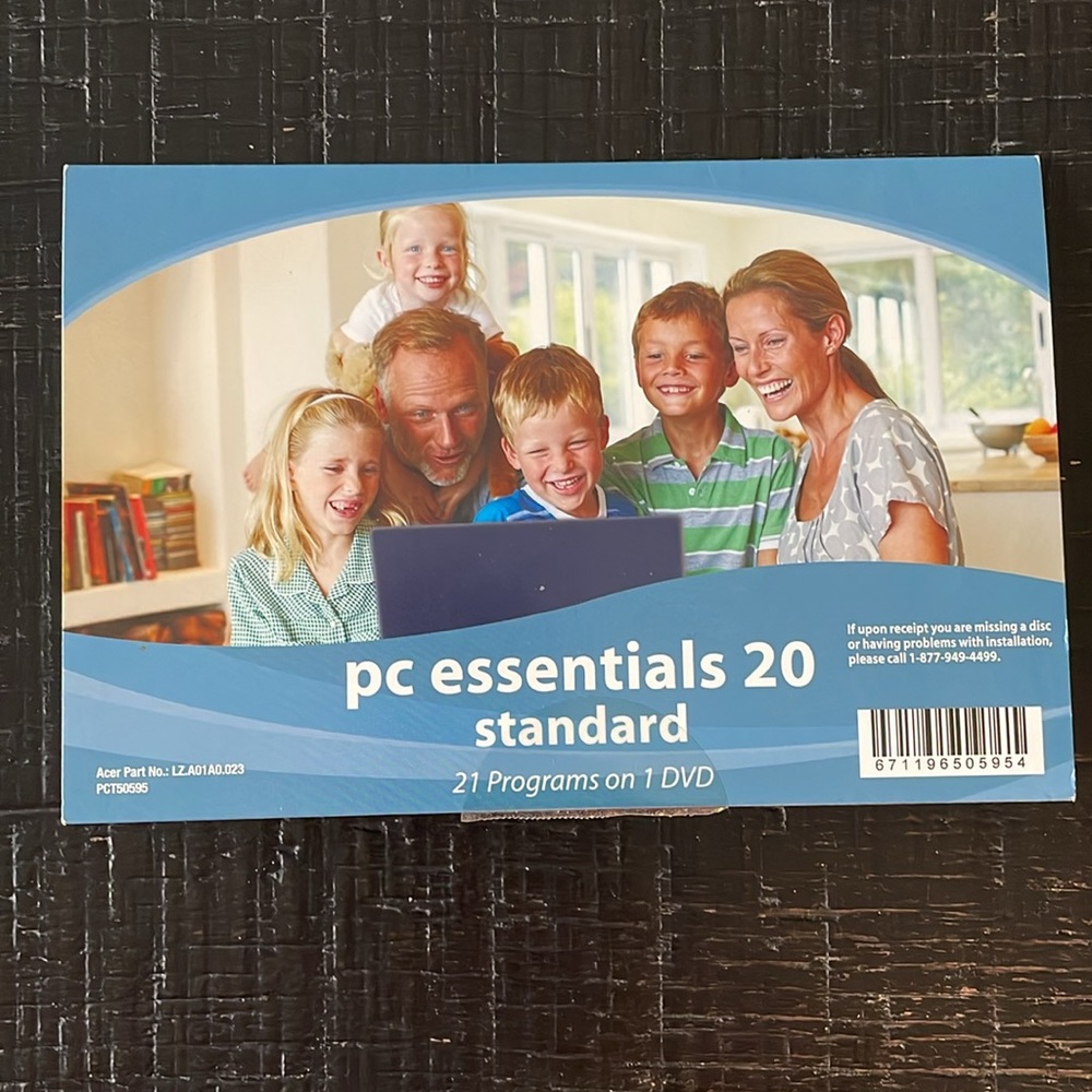 EUC, “PC ESSENTIALS 20 Standard” 21 Programs on 1 DVD, Opened but Never used